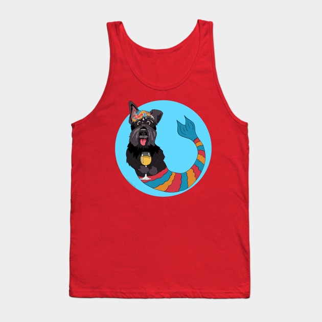Lucy the Scottie Mermutt Tank Top by abrushwithhumor